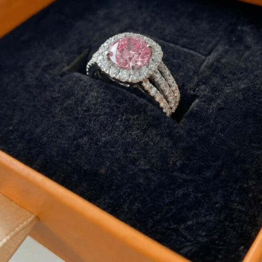 Blush Empress Halo Ring