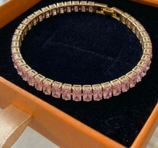 Pink Sapphire Vertéa Tennis Bracelet