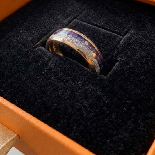 Amethyst Harmony Rose Gold Ring