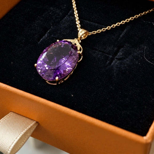 Amethyst Imperial Oval Necklace