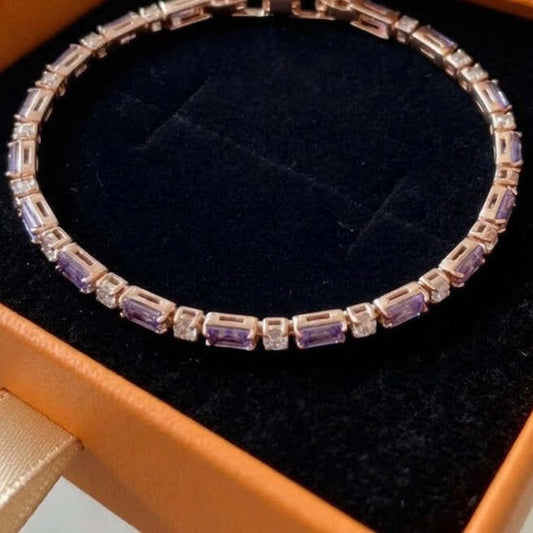 Amethyst Prism Tennis Bracelet